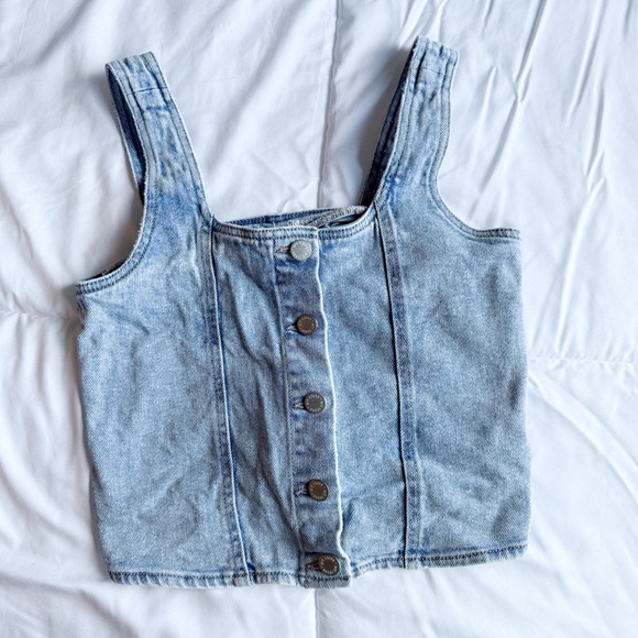 art class Blue Denim Tank Top, XL - Picture 1 of 5